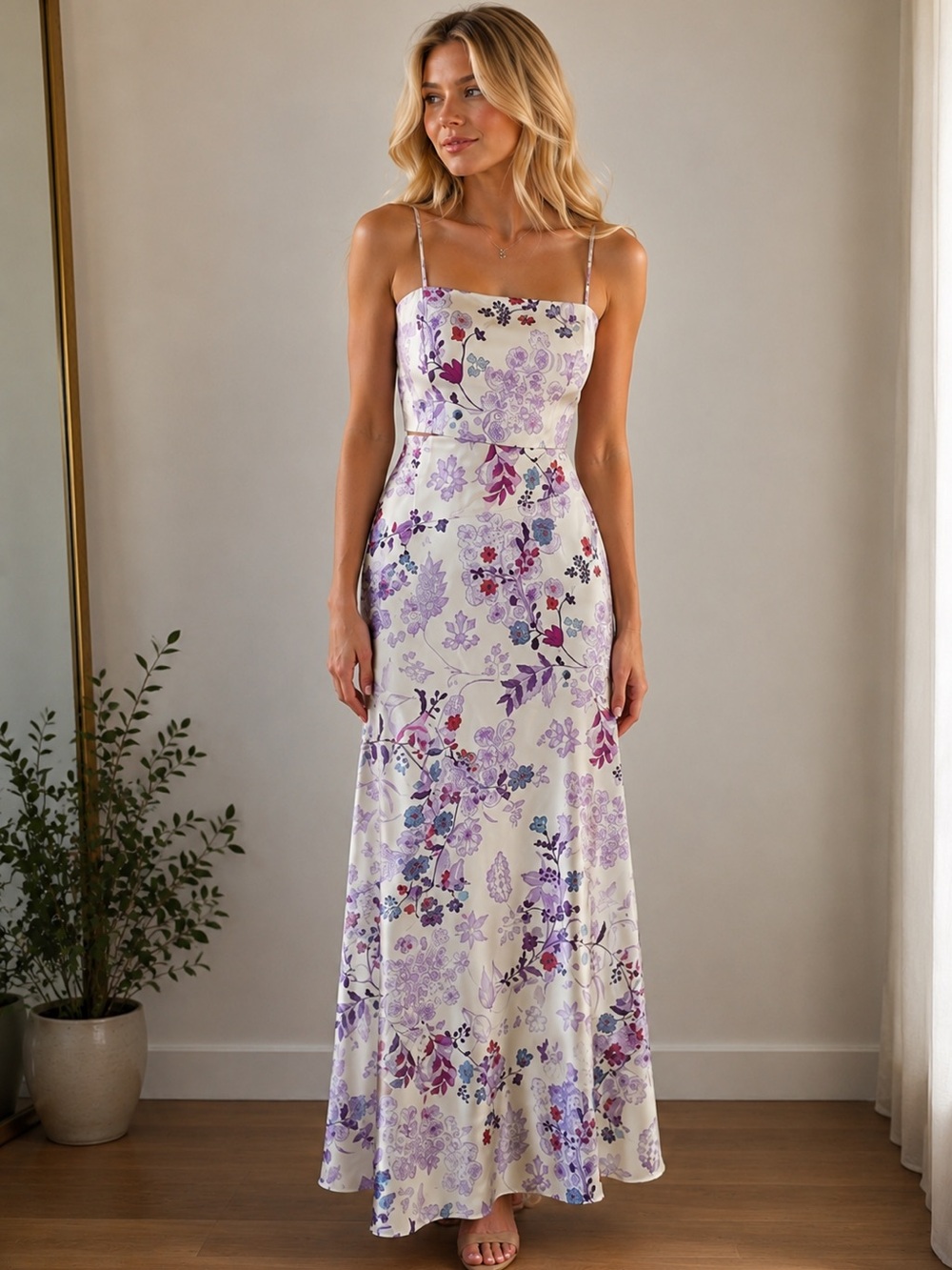 Vintage Ann Taylor 2-piece silk floral dress!